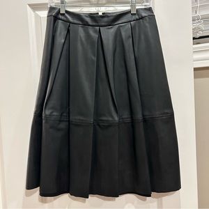 Express Leather Midi Skirt